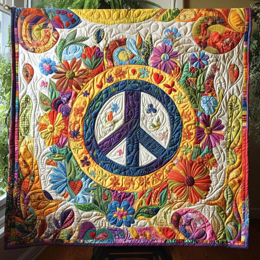 The Flower of Peace Quilted Blanket NCU0PTT264