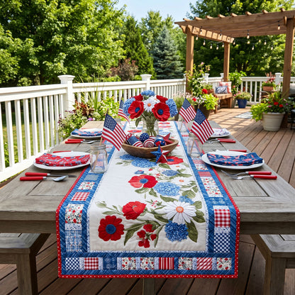 The Hearthside Heritage Quilted Table Runner NCU0PTT3108