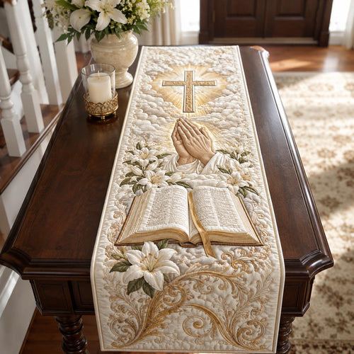 The Living Word Quilted Table Runner NCU0DV2283