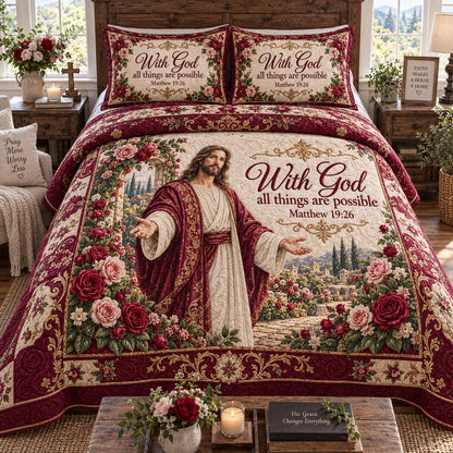 The Mighty Savior 3-Piece Quilted Bedding Set NCU0DV2468