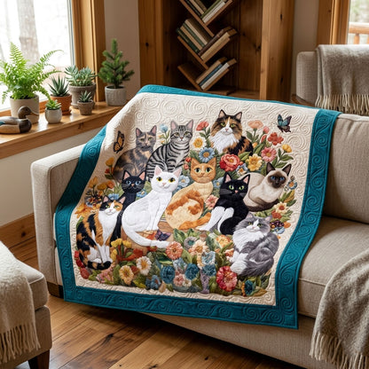 The Paws and Petals Patchwork Quilted Blanket NCU0PTT3142