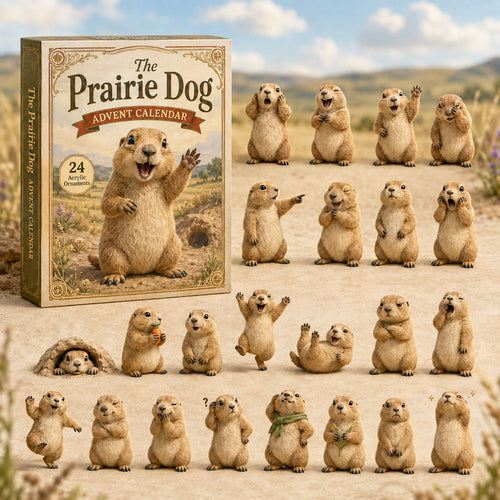 CHRISTMAS KICKOFF 40% OFF - The Prairie Dog Advent Calendar 2026 - 24-Day Festive Countdown, Acrylic Charms Blind Box - Gift For Prairie Dog Lovers AC0TH118