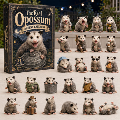 CHRISTMAS KICKOFF 40% OFF - The Real Opossum Advent Calendar 2026 - 24-Day Festive Countdown, Acrylic Charms Blind Box - Gift For Opossum Lovers AC0TH176