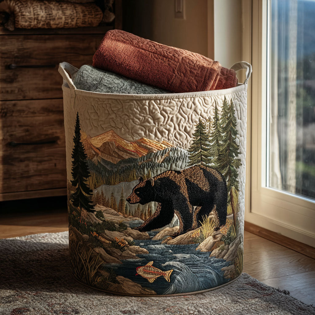 The River Watcher Quilted Laundry Basket NCU0PTT1757