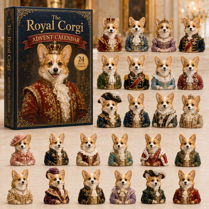 CHRISTMAS KICKOFF 40% OFF - The Royal Corgi Advent Calendar 2026 - 24-Day Festive Countdown, Acrylic Charms Blind Box - Gift For Corgi Lovers AC0TH109