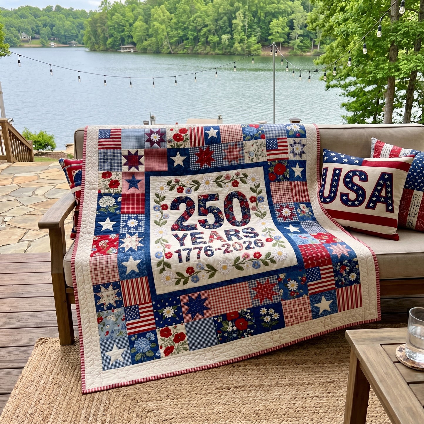 The Sestercentennial Star Quilted Blanket NCU0PTT3099