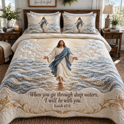 The Steadfast Savior 3-Piece Quilted Bedding Set NCU0DV2466