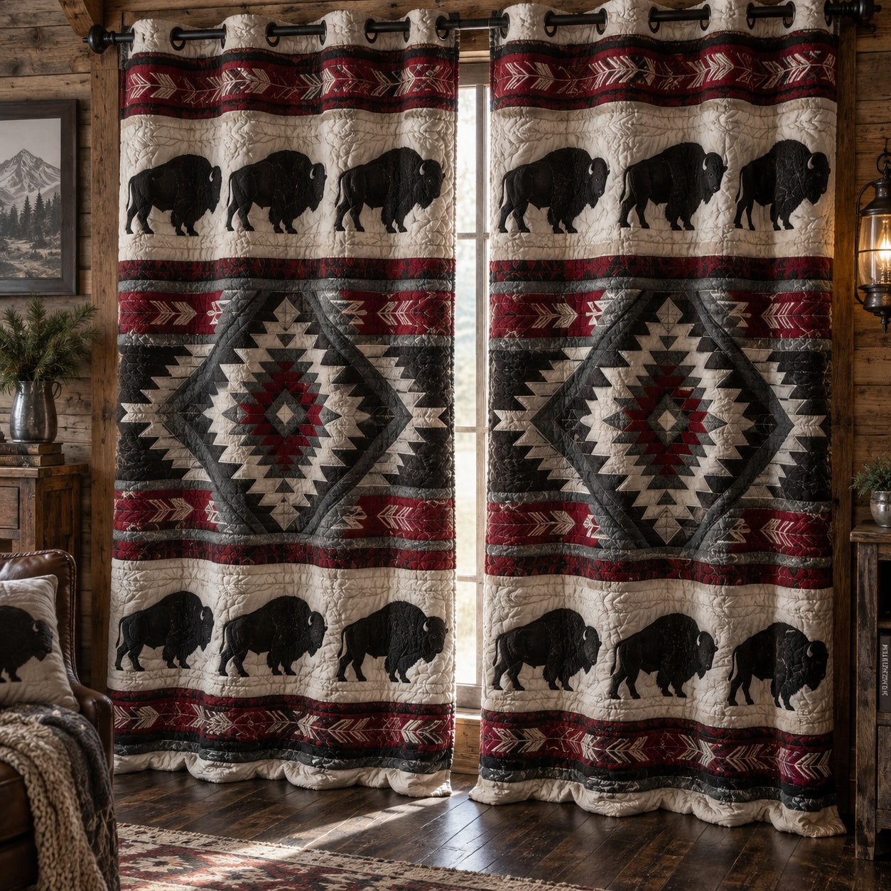 Thunder Plains Arrow Quilted Curtains NCU0PVL1137