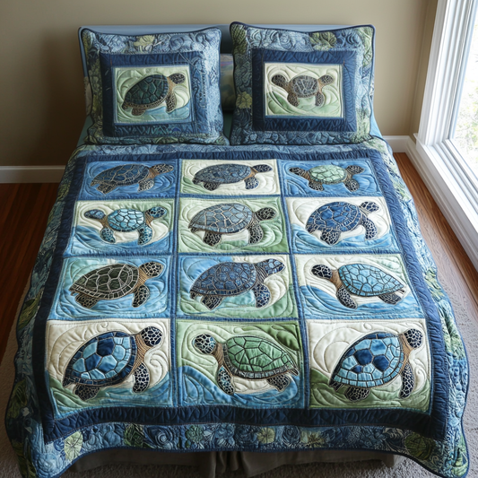 Tidal Serenity Quilted Bedding Set NCU0DV057