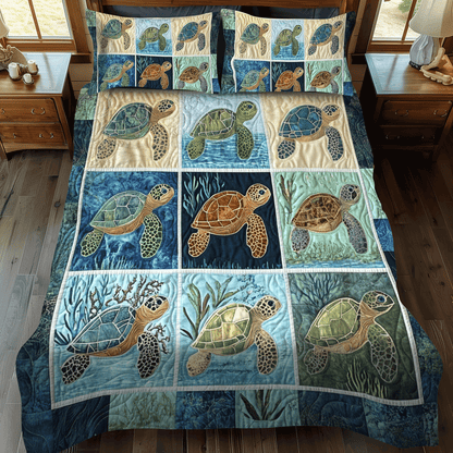 Tidal Tranquility 3-Piece Quilted Bedding Set NCU0TL1486