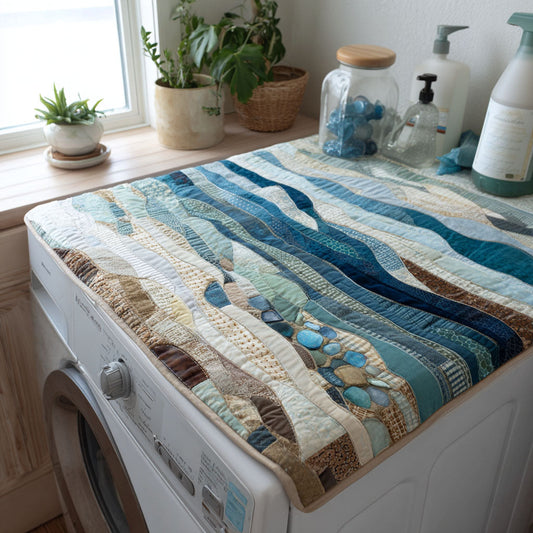 Tide and Tranquility Quilted Washer and Dryer Cover NCU0PTT1079
