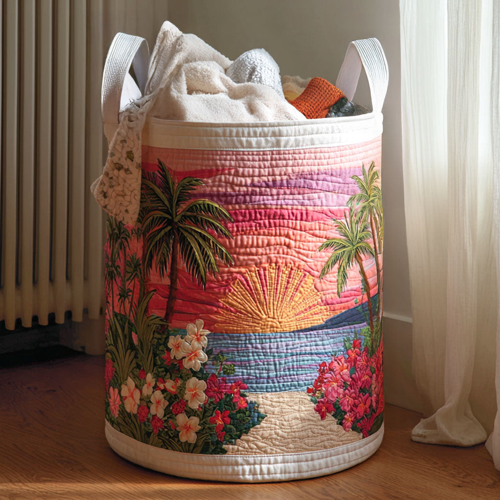 Tides of Tranquility Quilted Laundry Basket NCU0PTT1221
