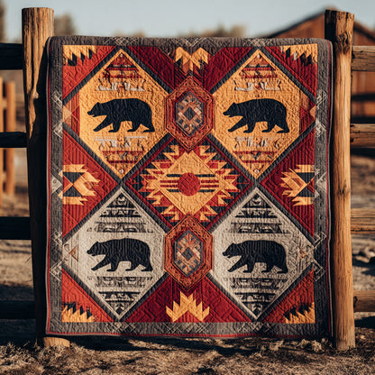 Timber Bear Quilted Blanket NCU0NTD1179