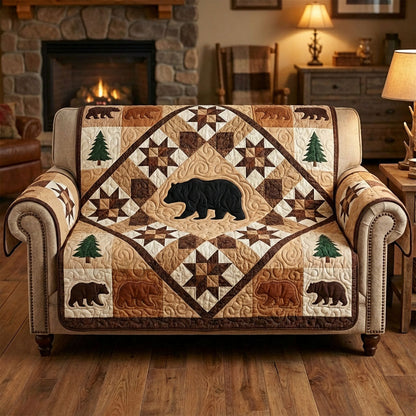 Timber Bear Quilted Sofa Cover NCU0NTD1624