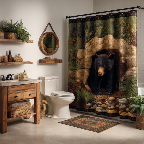Timber Bear Shower Curtain NCU0DV1971