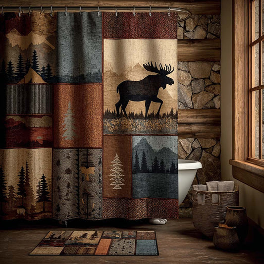 Timber Canyon Moose Shower Curtain NCU0DQQ0725