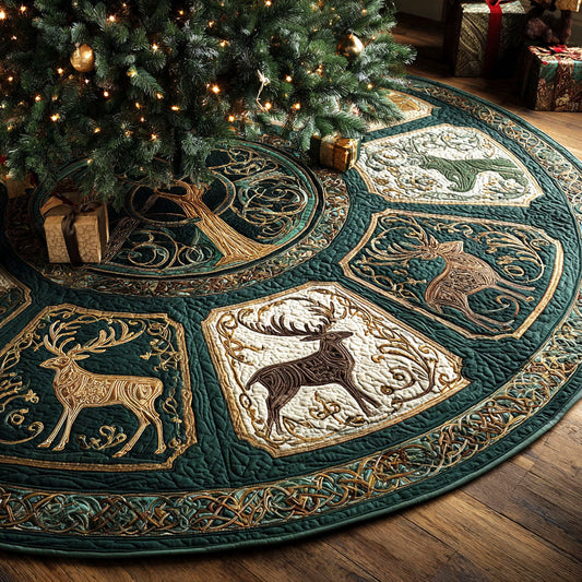 Timber Circle Christmas Quilted Tree Skirt NCU0NTV733
