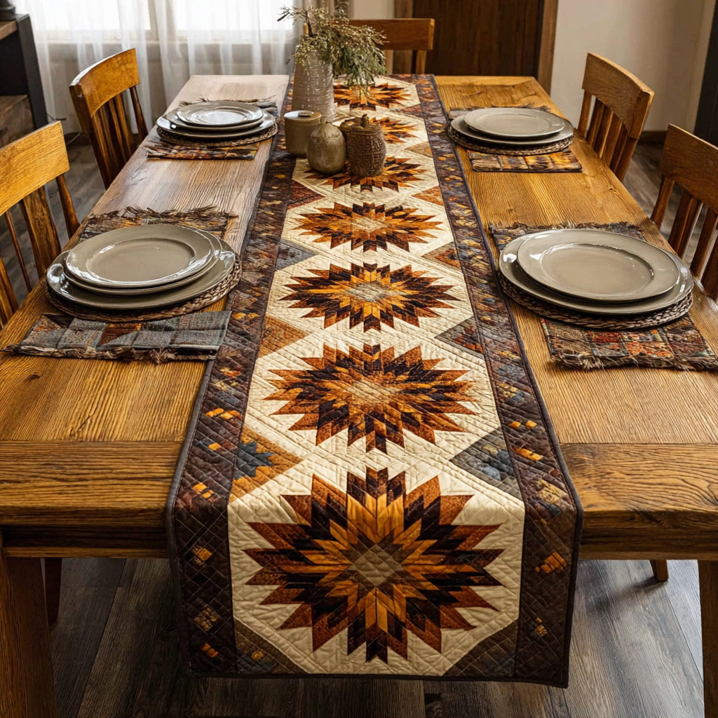 Timber Glow Quilted Table Runner NCU0HNH873