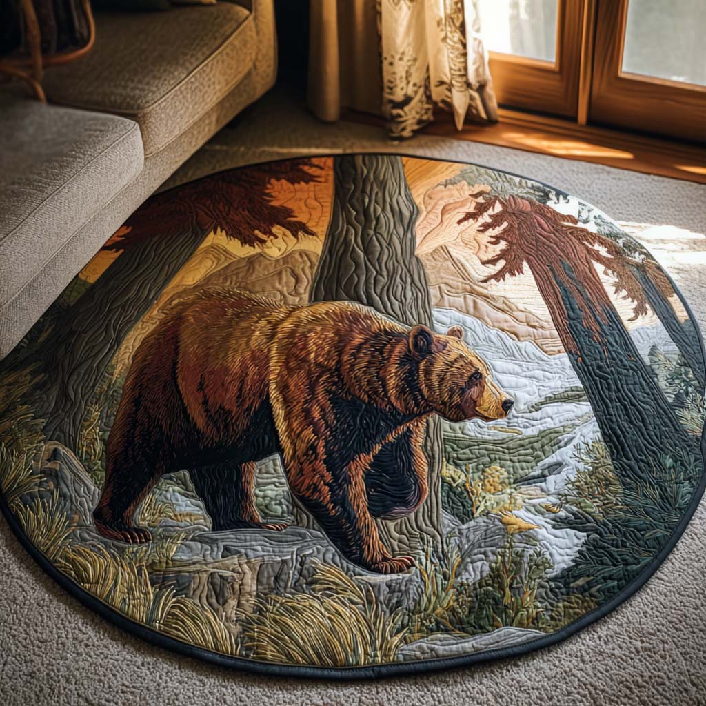 Timber Heart Quilted Round Mat NCU0PTT1806