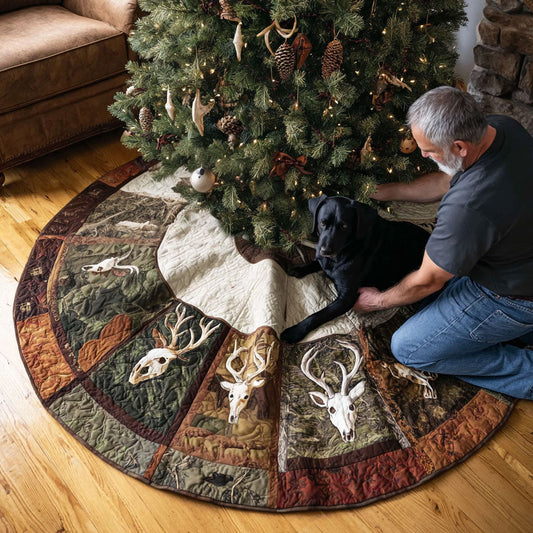 Timber Hunt Realm Christmas Quilted Tree Skirt NCU0PTT1920