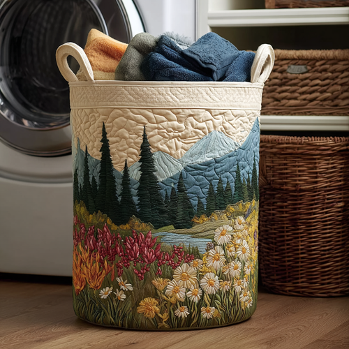 Timber Ridge Quilted Laundry Basket NCU0DDK1981