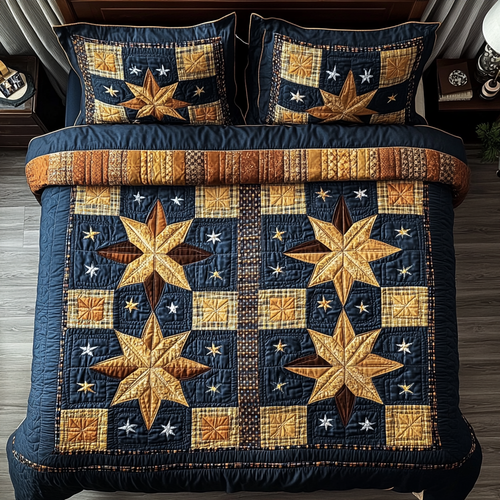 Timber Star 3-Piece Quilted Bedding Set NCU0DDK485
