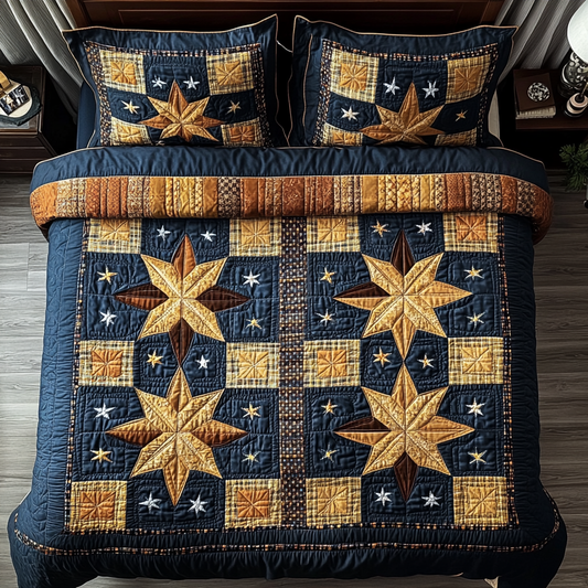 Timber Star 3-Piece Quilted Bedding Set NCU0DDK485