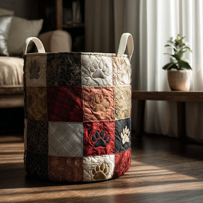 Timber Trail Paws Quilted Laundry Basket NCU0PTT2816