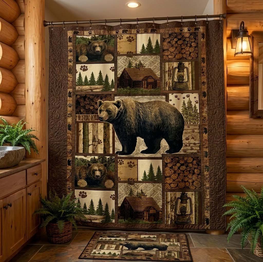 Timberline Lodge Shower Curtain NCU0DQQ0672