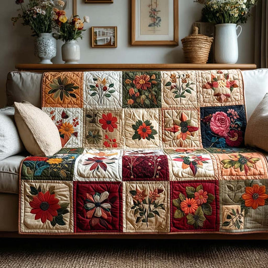 Timeless Florals Quilted Blanket NCU0DQQ0318