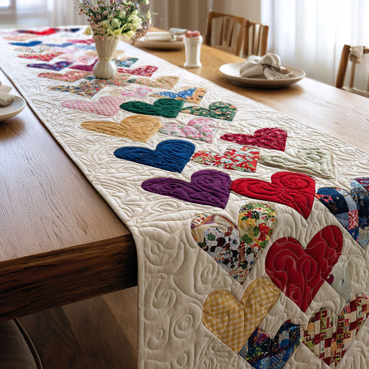 Timeless Heart Quilted Table Runner NCU0NNT2845