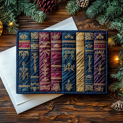 Timeless Library Quilted Fabric Postcard NCU0DDK1916