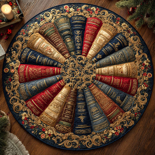 Timeless Library Quilted Round Mat NCU0NTV700