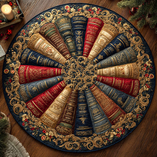 Timeless Library Quilted Round Mat NCU0NTV700