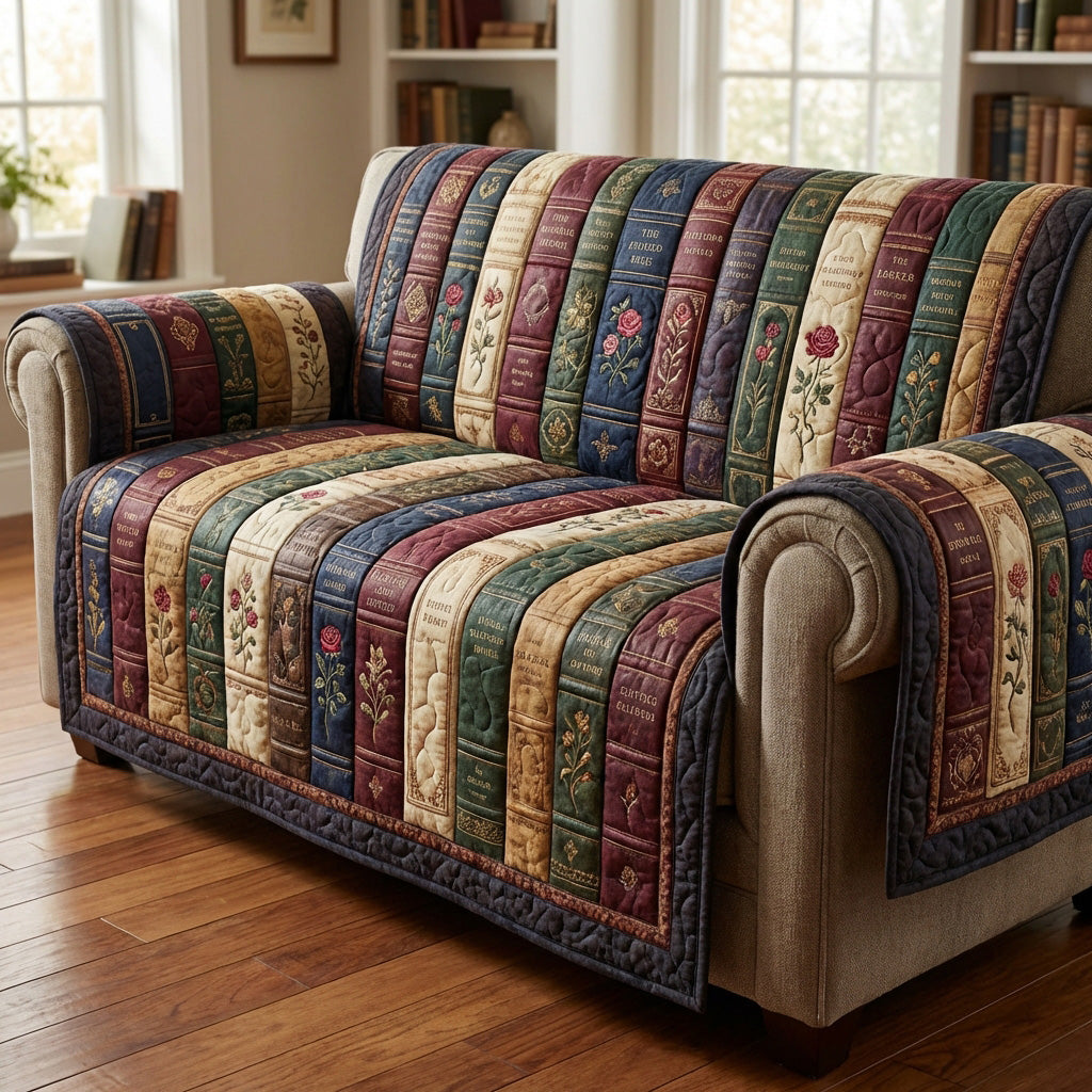Timeless Library Quilted Sofa Cover NCU0NTV924