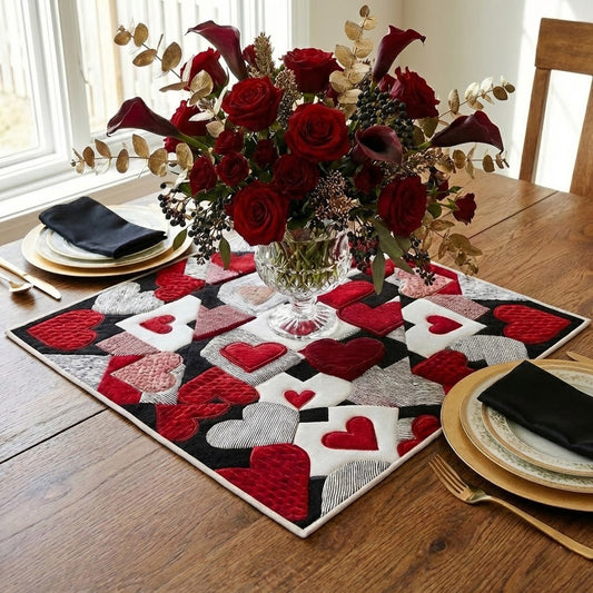 Timeless Love Quilted Table Topper NCU0DQQ0187