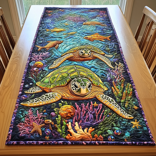 Timeless Tide Quilted Table Runner NCU0DDK147