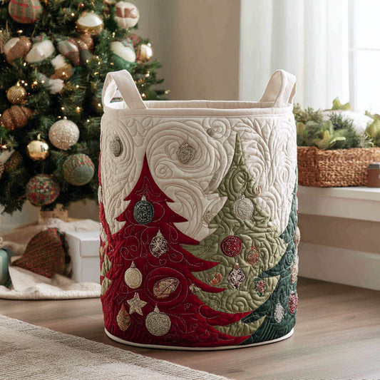 Tinsel Dreams Quilted Laundry Basket NCU0PTT1343