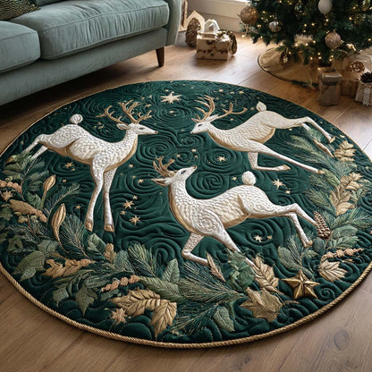 Tinsel Wish Quilted Round Mat NCU0NNT2058