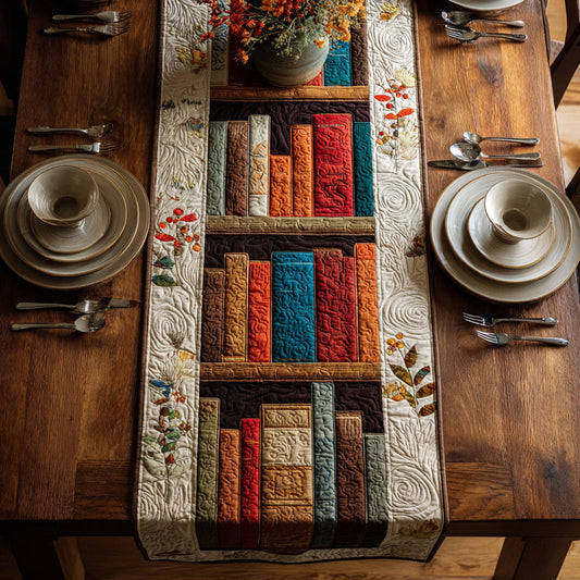 Tome Book Quilted Table Runner NCU0HNH352