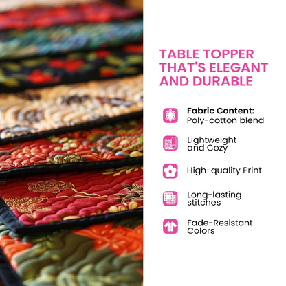 Tribal Horse Quilted Table Topper NCU0DDK551