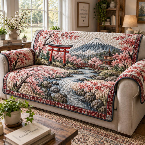 Torii Blossom Lake Quilted Sofa Cover NCU0DV2447