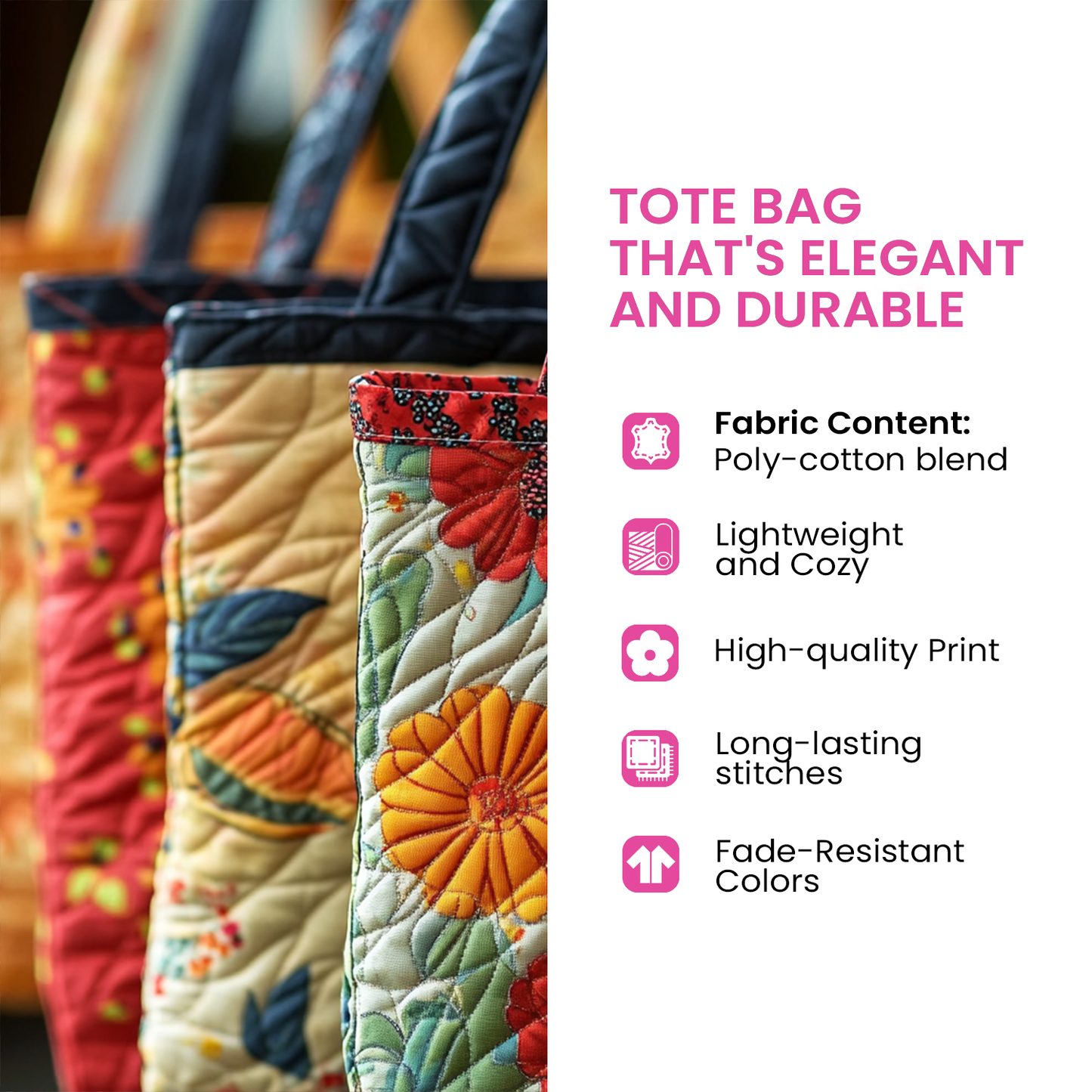 Holiday Frost Quilted Tote Bag NCU0PTT1701