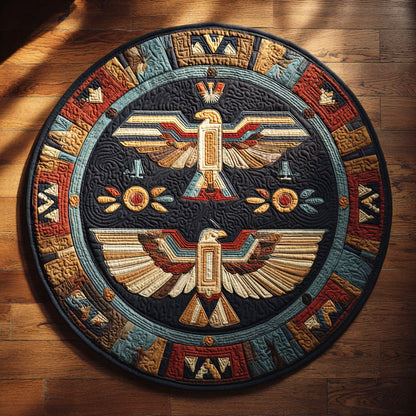 Totem Wings Quilted Round Mat NCU0NTV708