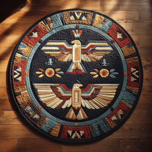 Totem Wings Quilted Round Mat NCU0NTV708