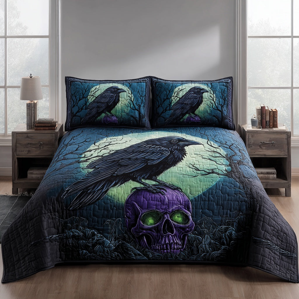 Toxic Skull 3-Piece Quilted Bedding Set NCU0PVL937