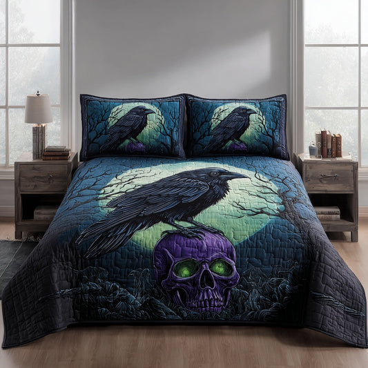 Toxic Skull 3-Piece Quilted Bedding Set NCU0PVL937