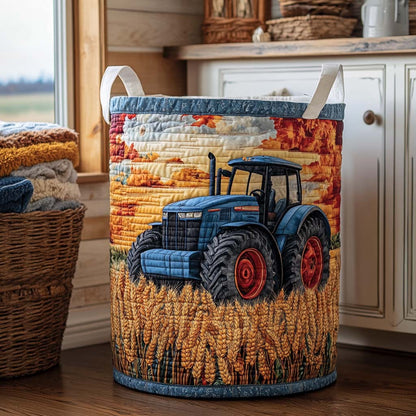 Tractor Farm Quilted Laundry Basket NCU0NXD114