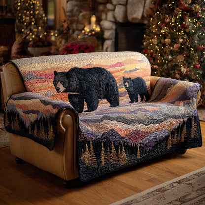 Trail Bear Quilted Sofa Cover NCU0HNH727