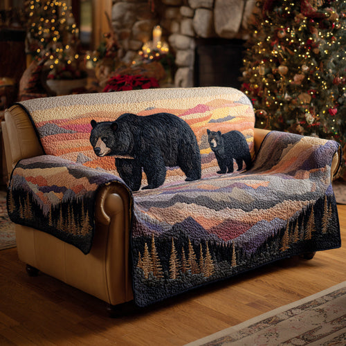 Trail Bear Quilted Sofa Cover NCU0HNH727